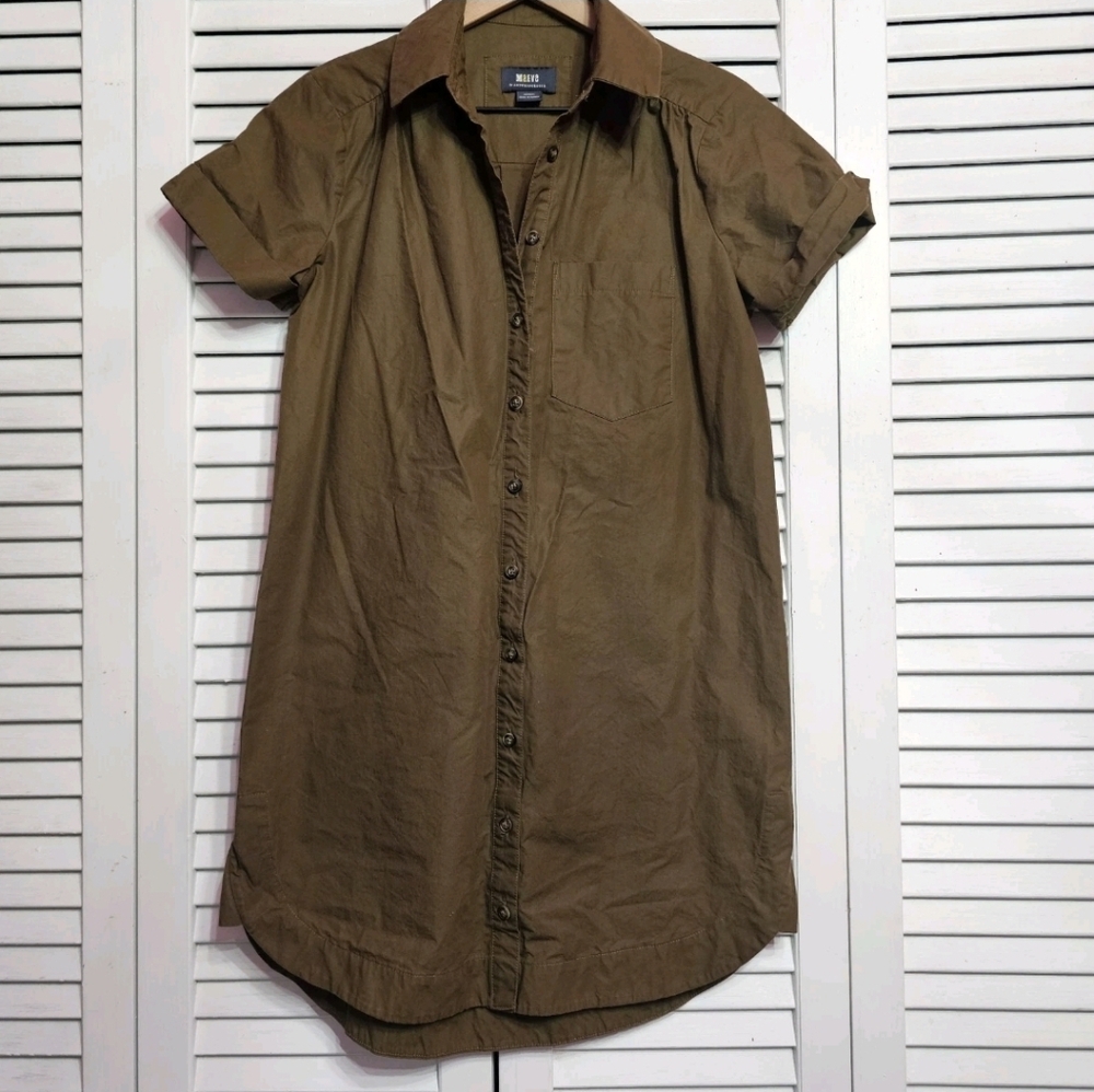 Maeve By Anthropologie •‎ Olive Shirt Dress